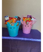 bunny treats blue or pink pick color gift basket