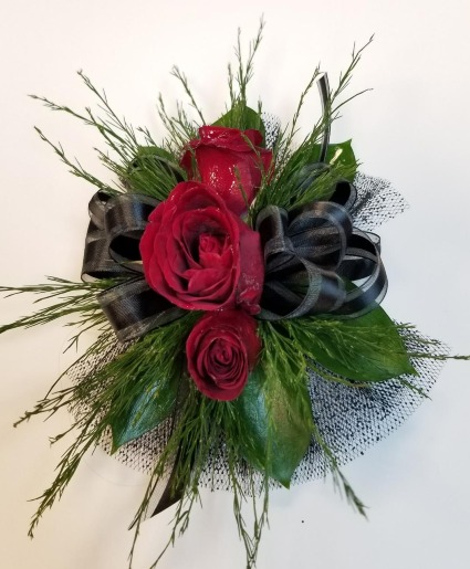 Burgandy Rose Corsage