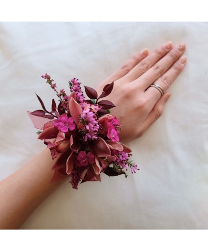 Burgundy Corsage 