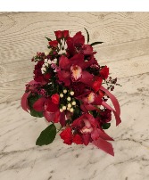 Burgundy orchid nosegay Handheld Bouquet