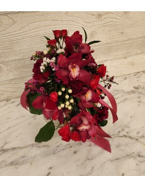 Burgundy orchid nosegay Handheld Bouquet