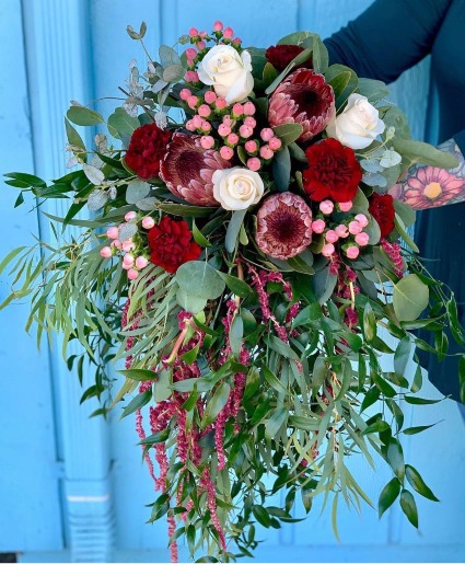 Burgundy & Pink Bridal Bouquet 
