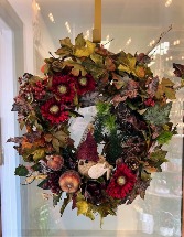 Burlap Bird Wreath 