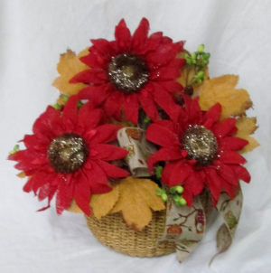 Burlap Sunflower Basket Permanent Arrangement by Inspirations Floral Studio in Lock Haven, PA | INSPIRATIONS FLORAL STUDIO Burlap Sunflower Basket Permanent Arrangement by Inspirations Floral Studio in Lock Haven, PA | INSPIRATIONS FLORAL STUDIO