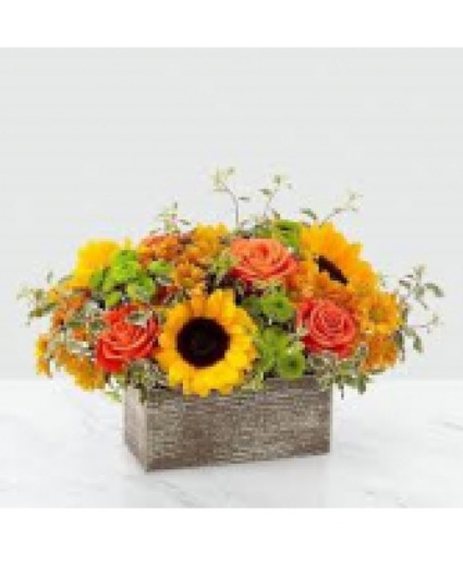 Burning Fall Box Centerpiece