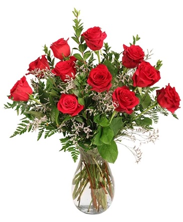 Burning Red Roses Rose Arrangement in Belton, SC | Touching Hearts Florist