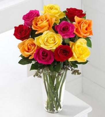 Burst of Color Rose Arrangement in Longview, TX | HAMILL'S FLORIST Burst of Color Rose Arrangement in Longview, TX | HAMILL'S FLORIST