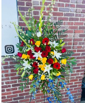 Burst Of Yellow  Funeral Spray