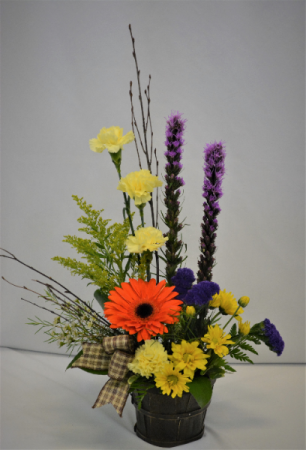 BUSHEL FULL OF SUMMER FRESH FLOWER ARRANGEMENT