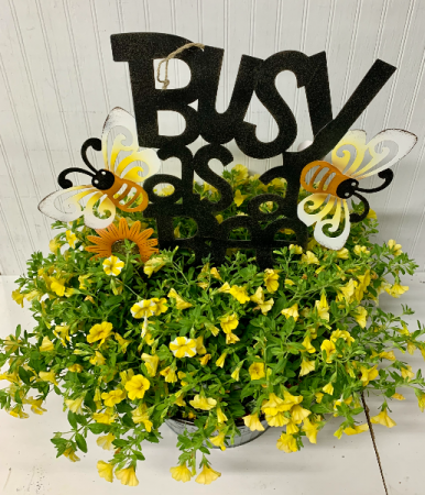 Busy as a Bee Metal Planter