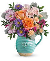 Busy Bee Pitcher Bouquet 