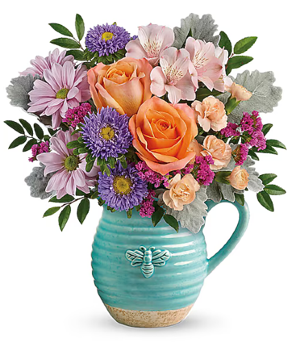 Busy Bee Pitcher Bouquet