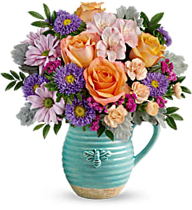 Busy Bee Pitcher Bouquet Mother's Day