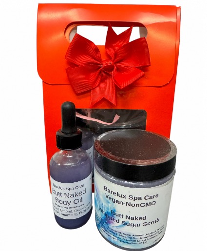 Butt Naked Body Oil and Sugar Scrub Set 