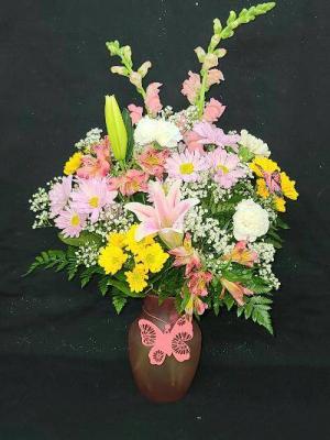 Butterfly Accents Arrangement FHF-MD22 Fresh Flower Arrangement (Local Delivery Only)
