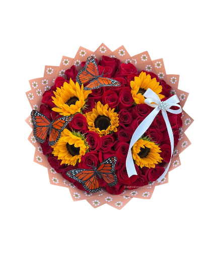 Butterfly Bouquet Red Roses