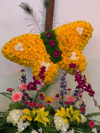 Butterfly funeral tribute  