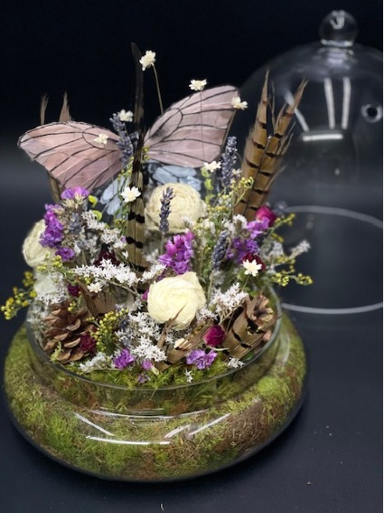 Butterfly Garden Dried Cloche