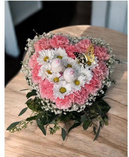 Butterfly Heart Heart Shaped Arrangement 