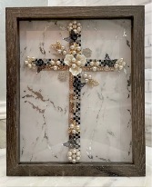 Butterfly Jewel Cross Shadow Box