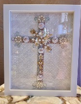 Butterfly Jewel Cross Shadow Box