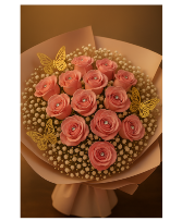 Butterfly Kiss Bouquet (pink) ROSES