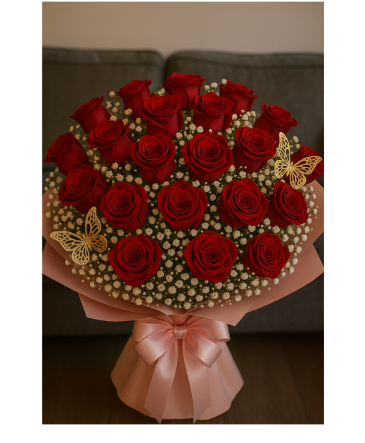 Butterfly Kiss Bouquet (red) ROSES in Gurnee, IL | Lesly Flower Gurnee Butterfly Kiss Bouquet (red) ROSES in Gurnee, IL | Lesly Flower Gurnee