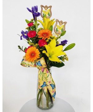 Butterfly kisses fresh floral Arrangement