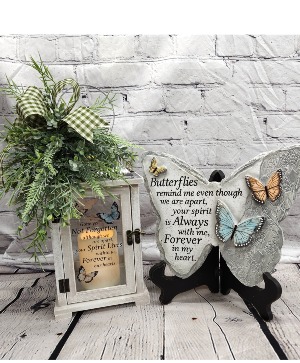 Butterfly Lantern and Stepping Stone 