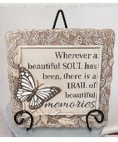 Butterfly Soul Resin Plaque