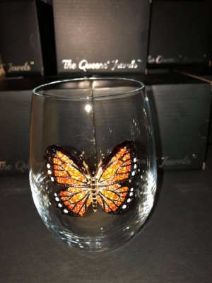 Butterfly Stemless Glass 