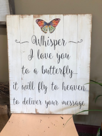 Butterfly Sympathy Plaque Sympathy