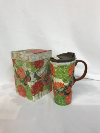Butterfly travel mug