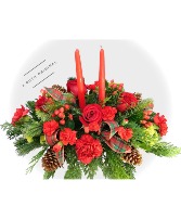 Holiday Candlelight centerpiece 