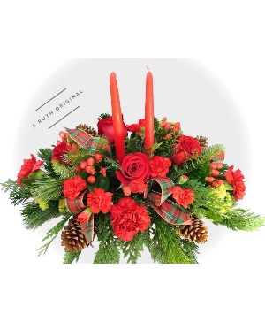 Holiday Candlelight centerpiece 