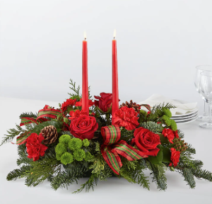 By the Candlelight Centerpiece Flower Arrangement