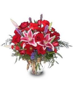HOLIDAY SPLENDOR Vase of Flowers