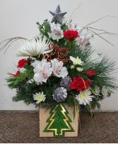 Lighted Glitter Tree Box FHF-C020 Fresh Flower Arrangement (Local Delivery Area Only)
