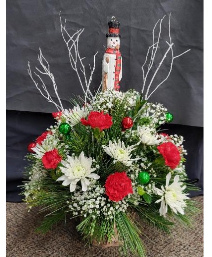 Happiest Snowmen FHF-C012 Fresh Flower Arrangement (Local Delivery Area Only)