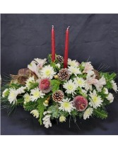Frosted Winter Centerpiece FHF-C023 Fresh Flower Arrangement (Local Delivery Area Only)