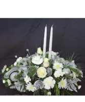 Silver and White Winter  FHF-C034 Fresh Flower Arrangement (Local Delivery Area Only)