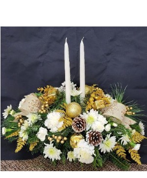 Fancy Golds and Whites FHF-C037 Fresh Flower Arrangement (Local Delivery Area Only)