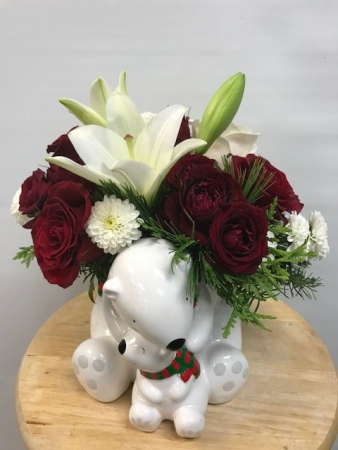 C175 Teleflora's Send a Hug Cuddle Bears Bouquet