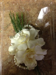 Elegant White Gardenias Wristlet