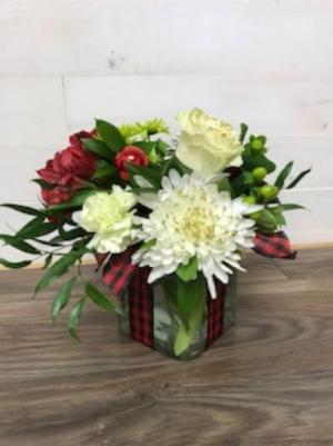 CA27 Holiday wishes vase arrangement