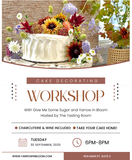 Cake Decorating workshop with Give Me Some Sugar Hosted by The Tasting Room