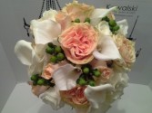 Calla Lillies & Garden Roses Bridal Bouquet