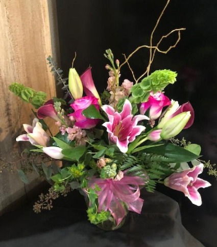 Calla & Lilly Pink Lily Arrangement