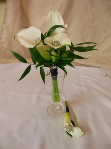 CALLA LILY NOSEGAY AND BOUTONNIERE PROM FLOWERS