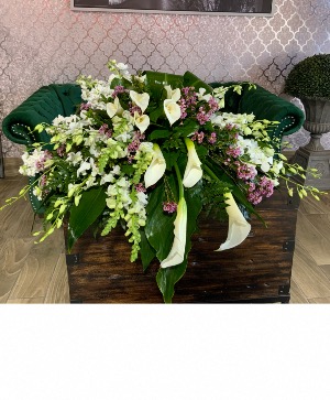 Callas and orchids casket  